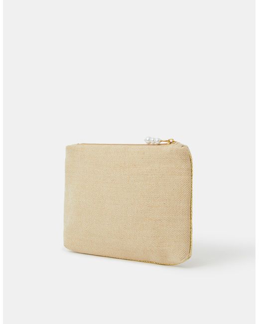Accessorize Natural Bride Canvas Pouch