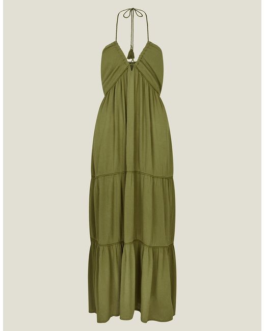 Accessorize Women's Halter Maxi Dress Green
