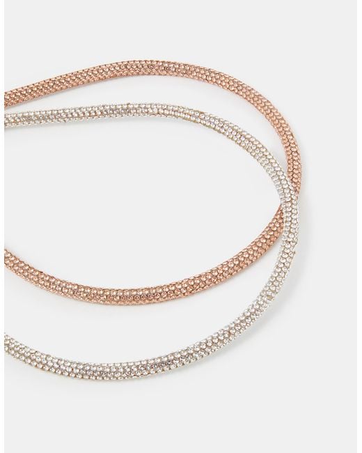 Accessorize Multicolor 2-Pack Diamanté Headbands