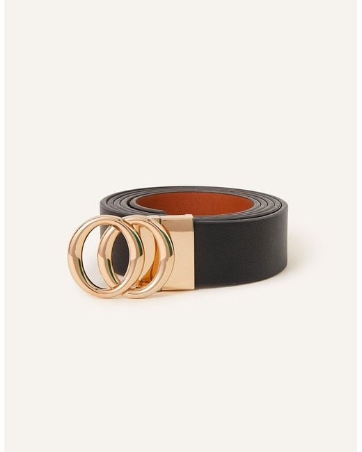 Accessorize Natural Reversible Belt Multi