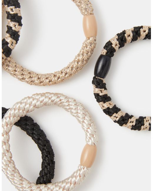 Accessorize White 5-Pack Mono Cord Hair Bands