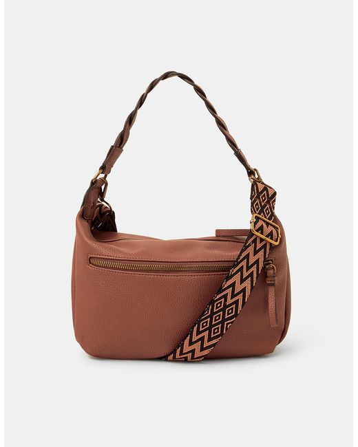 Accessorize Brown Multi Strap Crossbody Bag
