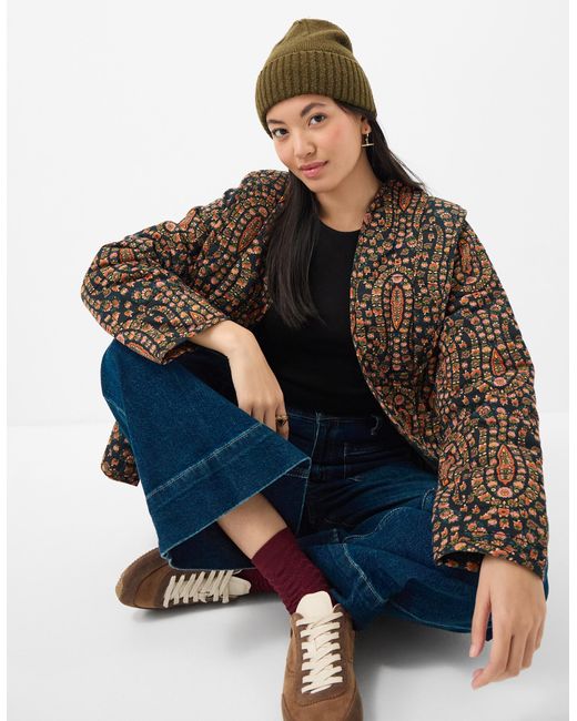 Accessorize Green Ribbed Knit Beanie Hat