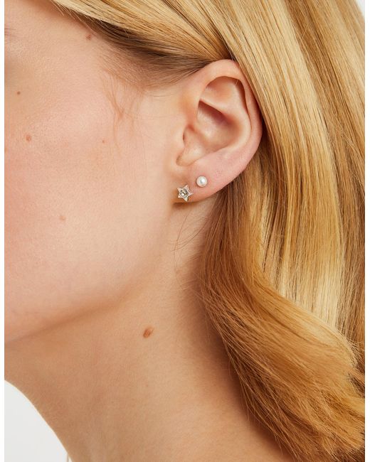 Accessorize Natural 3-Pack Shooting Star Stud Earrings