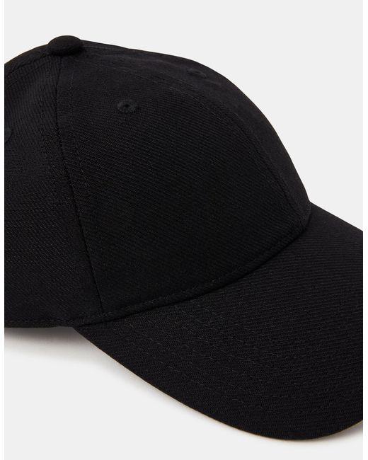 Accessorize Black Twill Baseball Cap