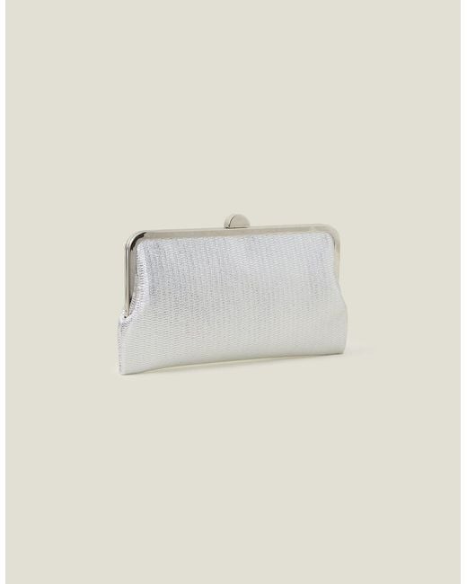 Accessorize Black Metallic Clutch Bag