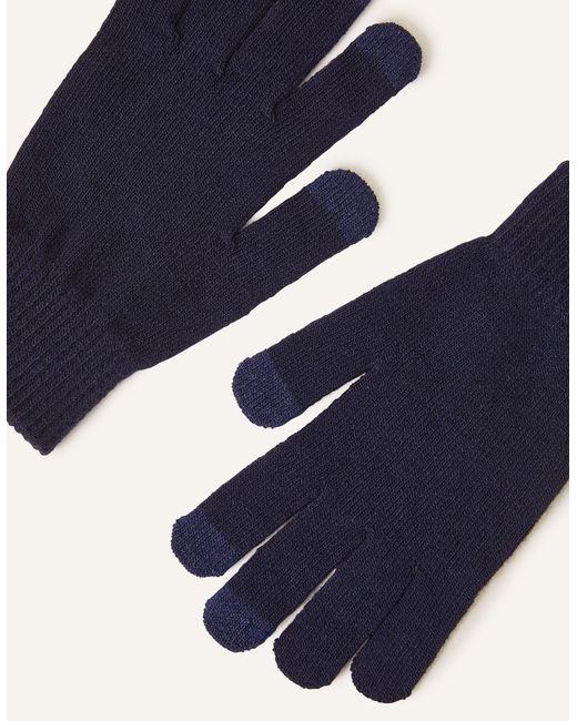Accessorize Blue Super Stretch Touch Screen Gloves