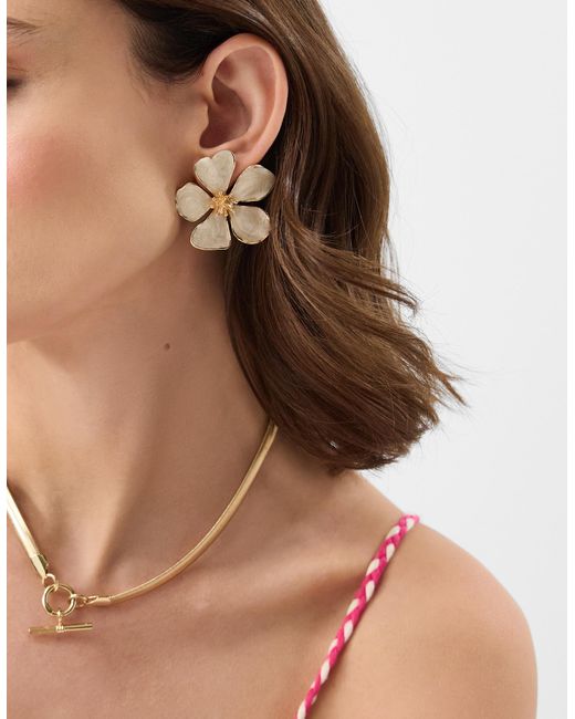 Accessorize Natural Flower Statement Stud Earrings