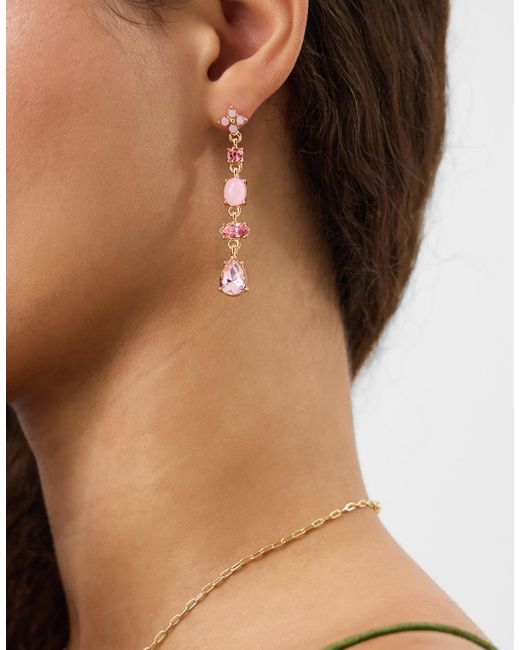 Accessorize Brown Gem Drop Earrings