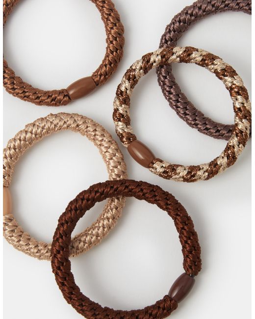 Accessorize White 5-Pack Cord Hair Bands