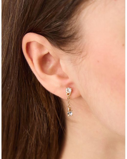 Accessorize Metallic 3-Pack Gemstone Drop Hoop Earrings