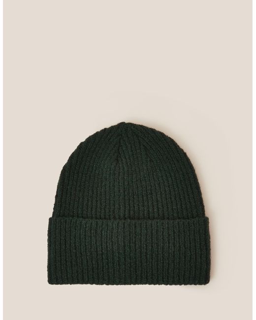 Accessorize Green Classic Knitted Soho Beanie Hat