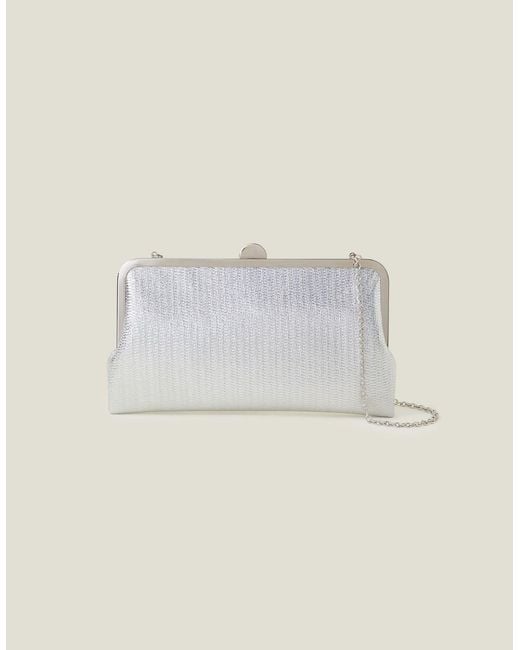 Accessorize Black Metallic Clutch Bag