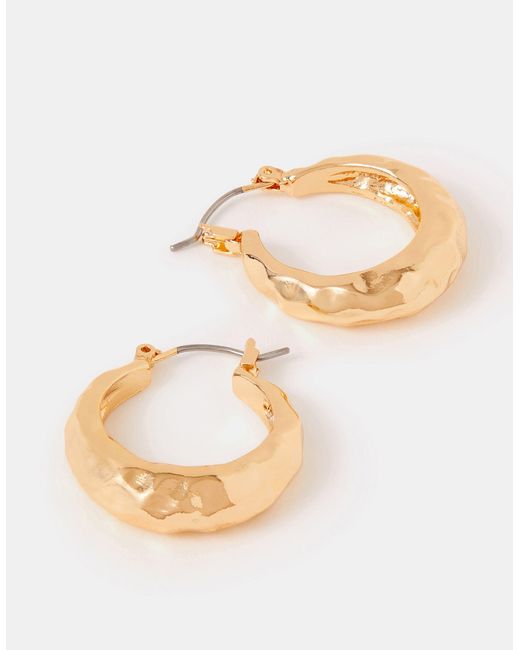 Accessorize White Molten Hoop Earrings