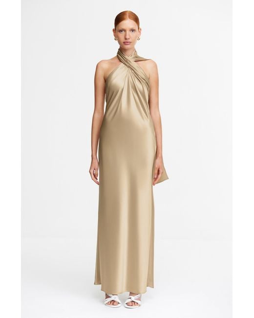 Acler Natural Yewgreen Maxi Dress