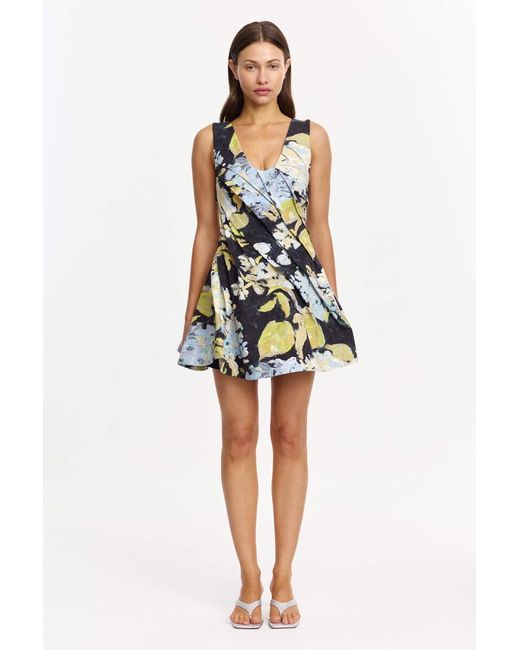 Acler Multicolor Benier Mini Dress For Nylon Fabric
