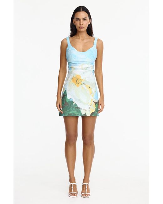 acler blue mini dress Acler Ashford Mini Dress in Capri Blue