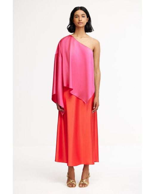 Acler Red Westacre Midi Dress