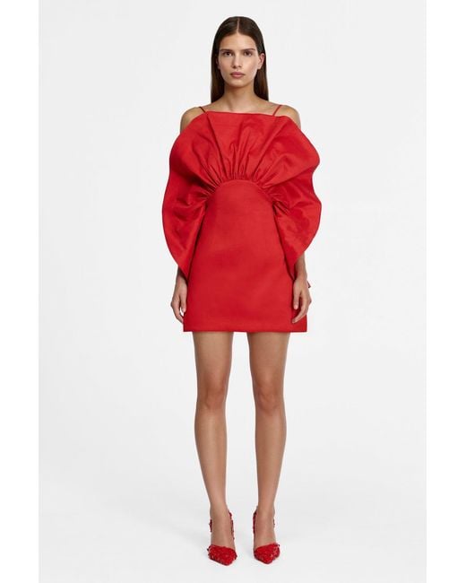 Acler Red Ketch Mini Dress For