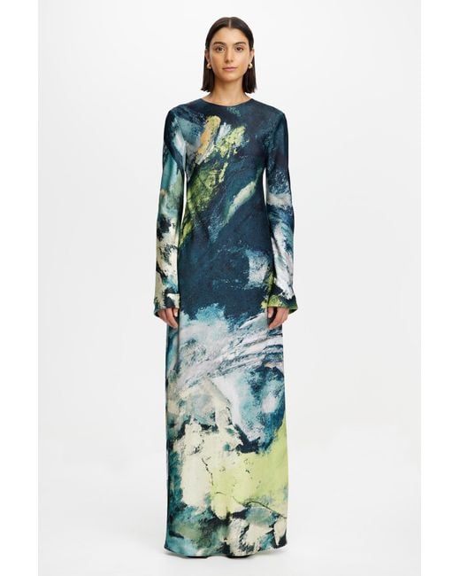 Acler Blue Maxi Dress For