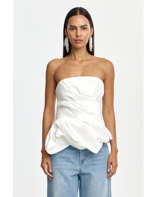 Acler White Dorval Top