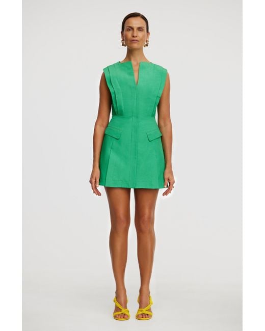 acler green mini dress YELFORD MINI DRESS main image 0
