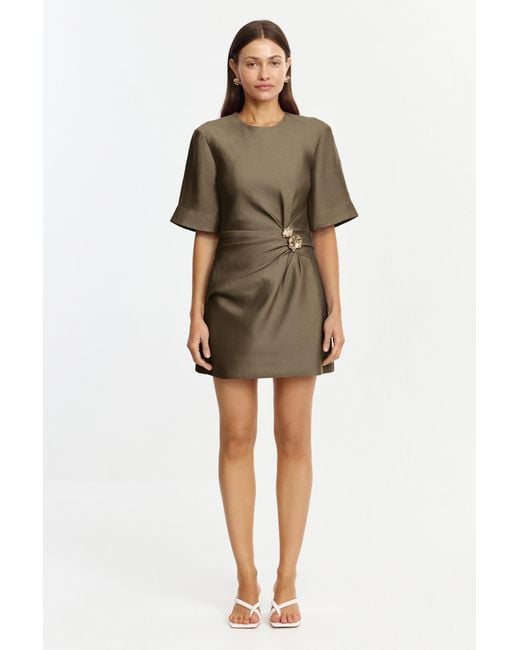 Acler Natural Mannersly Mini Dress