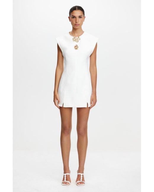 Acler White Brit Mini Dress
