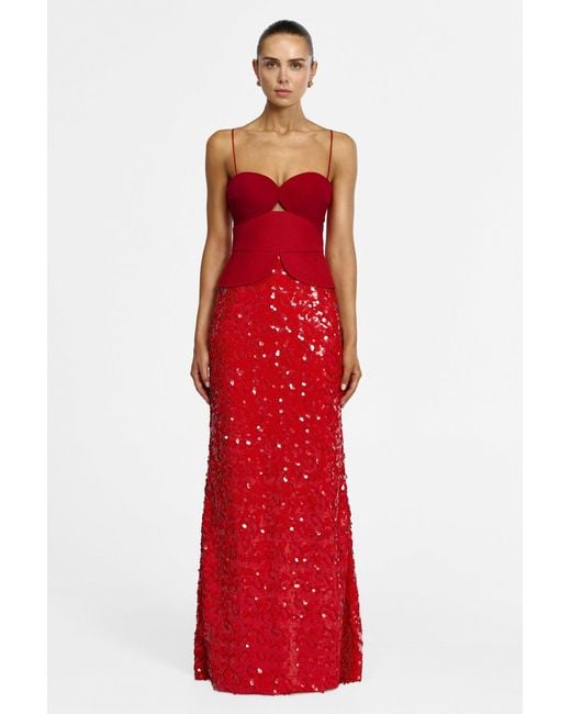 Acler Red Pryde Maxi Dress For
