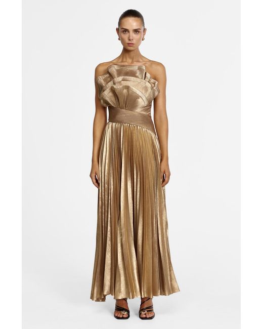 Acler Metallic Penda Maxi Dress For