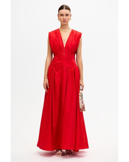 Acler Red Maxi Dress