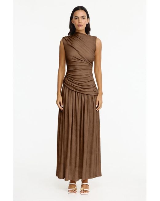 Acler Brown Maxi Dress For