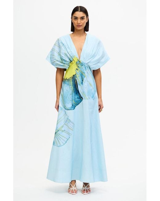 Acler Blue Glamorgan Maxi Dress
