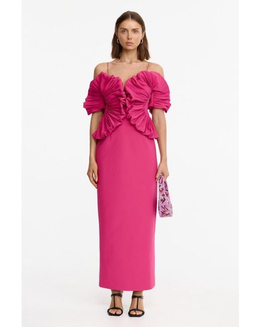 Acler Pink Darnhill Midi Dress
