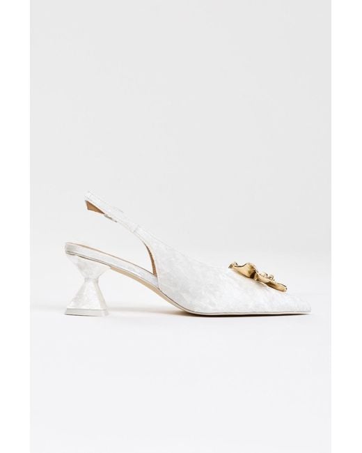 Acler White Vondershire Heel