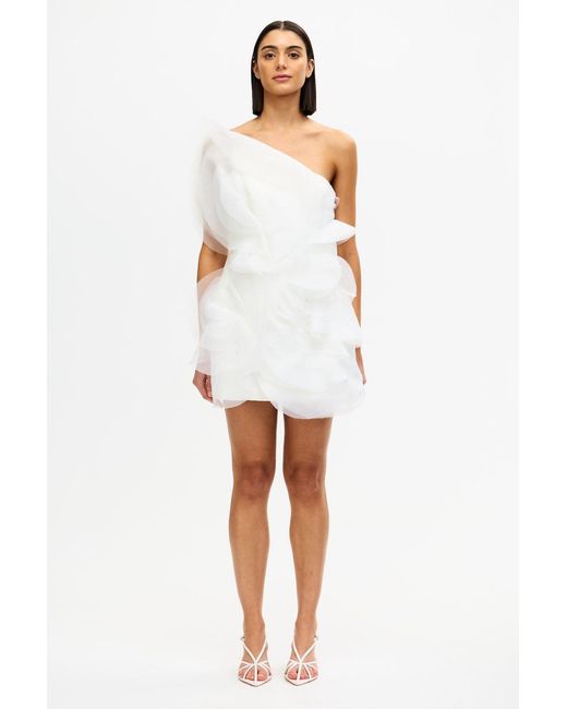 Acler White Cotwall Mini Dress For Au6/Us2, Polyester