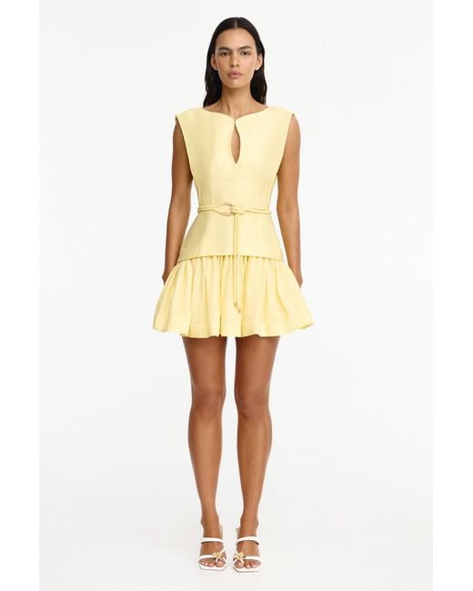 Acler Yellow Remly Mini Dress