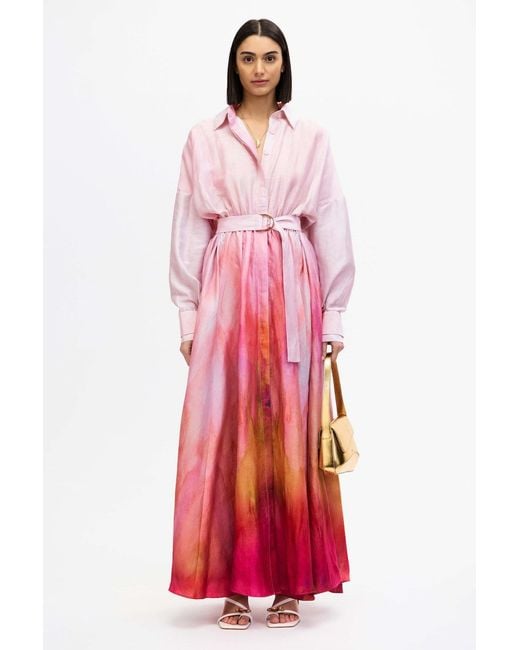 Acler Red Driften Maxi Dress