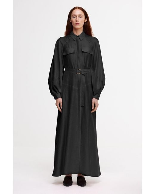 Acler Black Pennarly Midi Dress