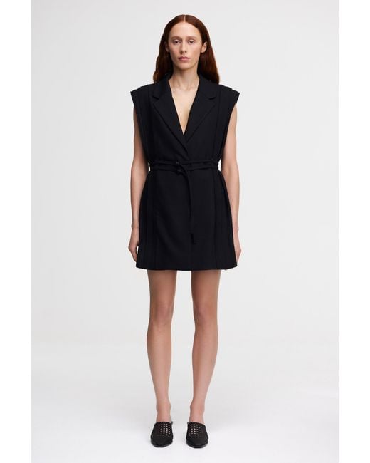 Acler Black Sleeveless Vest Mini Dress