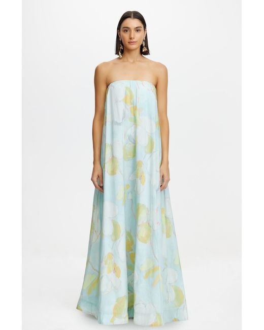 Acler Blue Doveron Maxi Dress