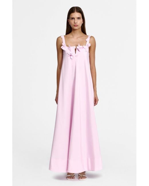 Acler Pink Eastgreen Maxi Dress For 100% Polyester