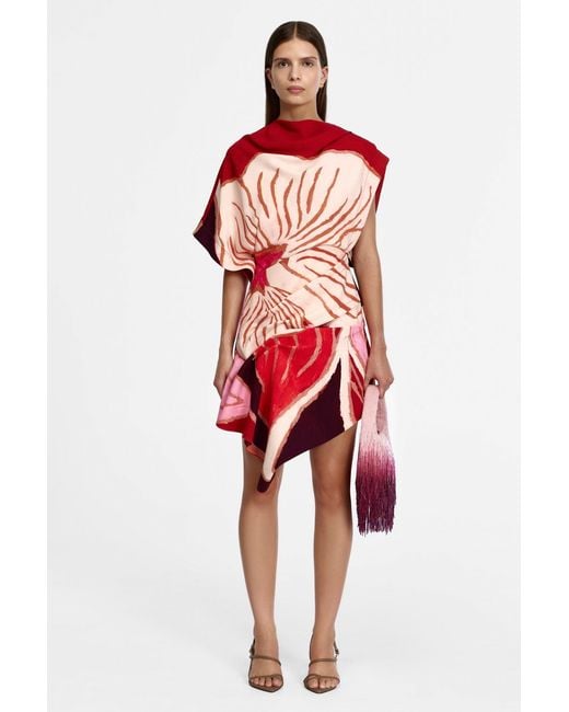Acler Red Lindon Mini Dress For