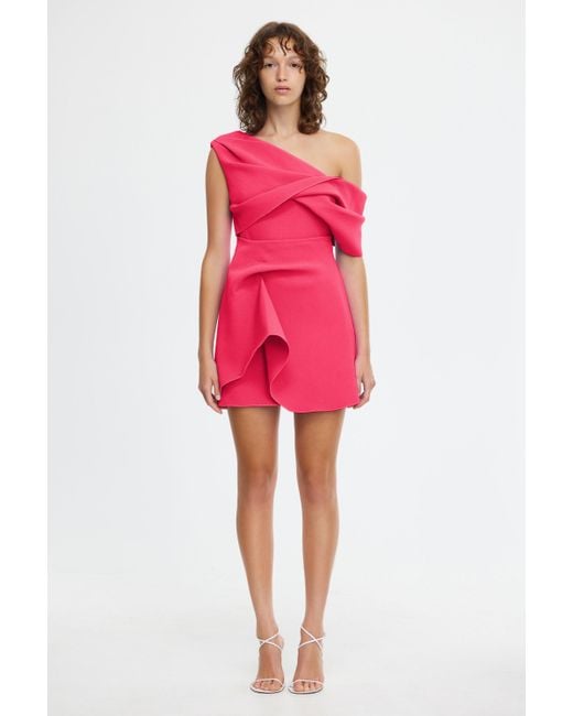 Acler Red Ashford Mini Dress For 100% Polyester