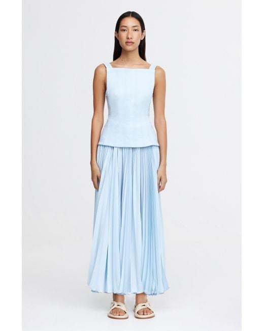 Acler Blue Hollinshill Maxi Dress
