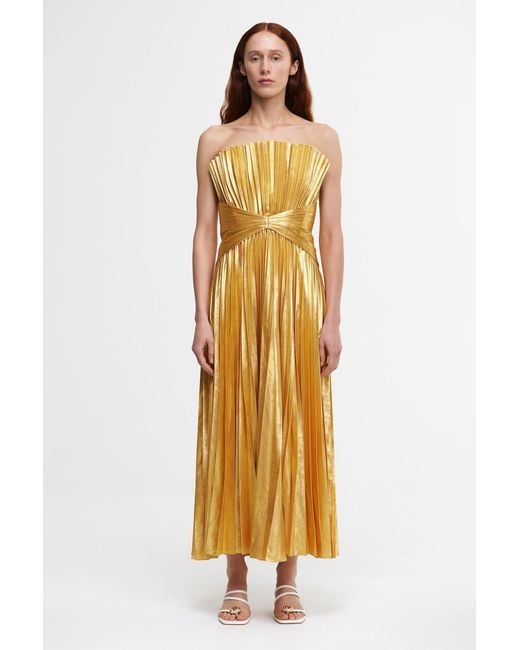 Acler Metallic Hatchford Midi Dress