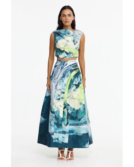 Acler Blue Freston Skirt