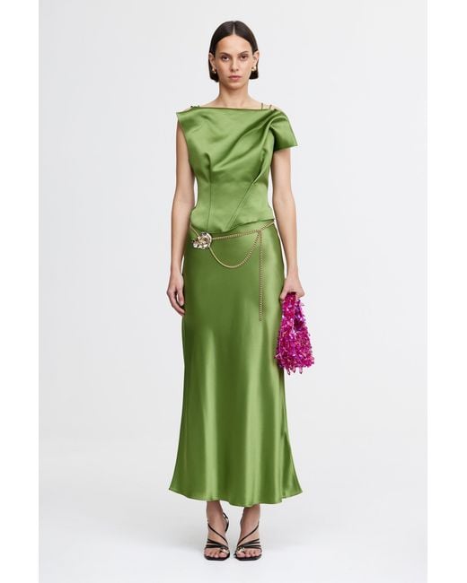 Acler Green Midi Dress