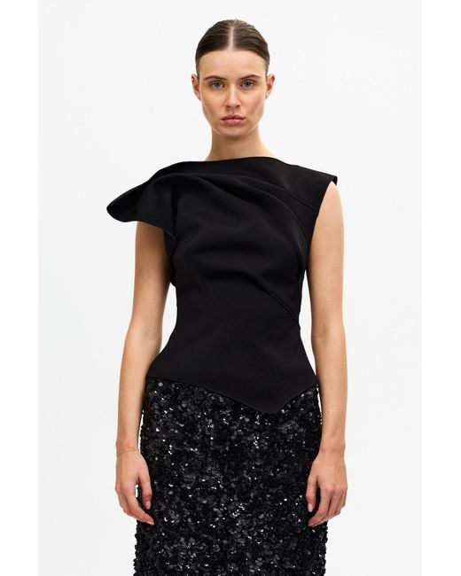 Acler Black Structured Top For