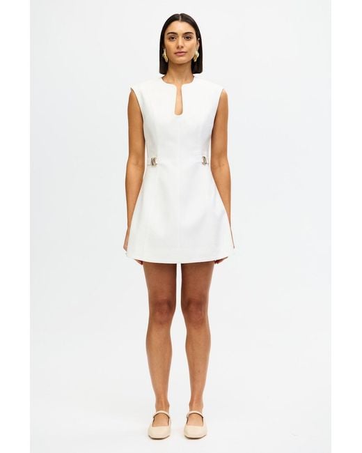 Acler White Kearby Mini Dress